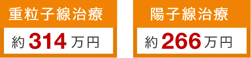 ＜重粒子線治療＞約314万円＜陽子線治療＞約266万円
