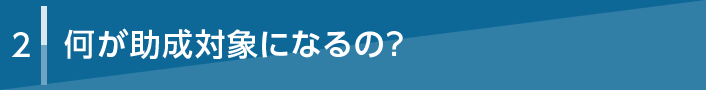 2 何が助成対象になるの？