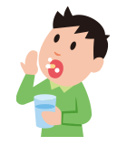 薬を飲むイラスト