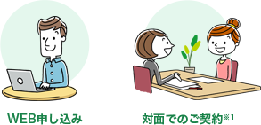 WEB申し込み 対面でのご契約※1